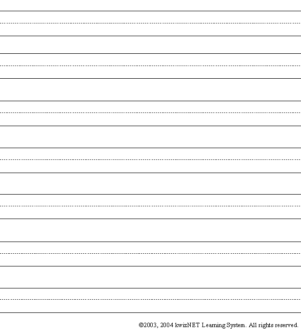 16 Blank Ruled Sheet for Writing Practice