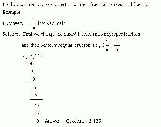 How to write fractions as decimals