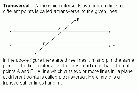 Transversal - Geometry - kwizNET Math/Science/English Homeschool