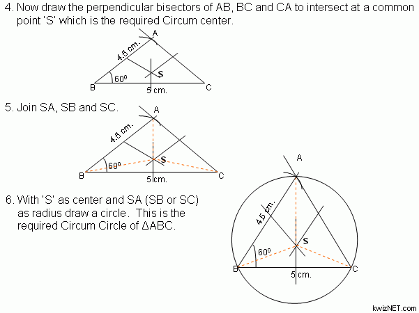 Construction 2 - (Circumcircle) - Middle/High School Algebra, Geometry